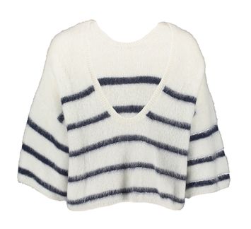 Gestreepte pull met v-hals aan de achterkant Biguel BA&SH