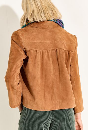 Camelkleurige jas met knopen en kraag Milas BA&SH