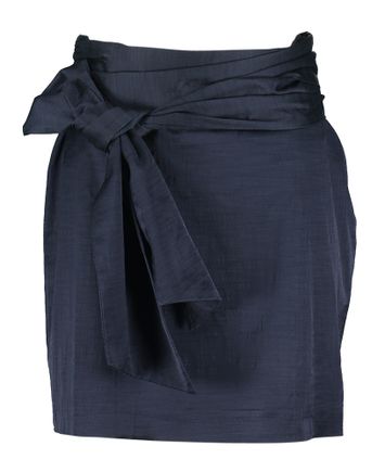 Blauwe korte rok met strik Bonnie March 23
