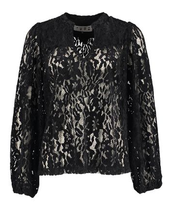 Zwarte bloes in broderie Edith Just Eve