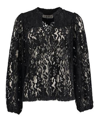 Zwarte bloes in broderie Edith Just Eve
