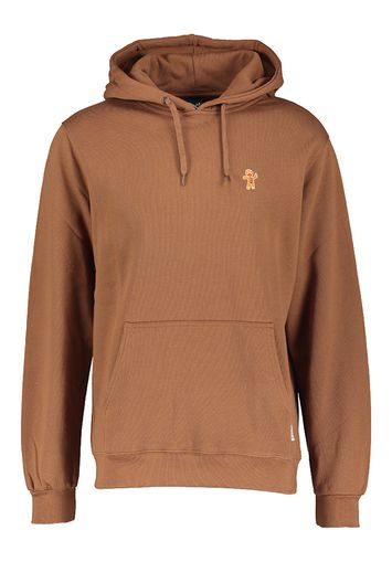 Bruine sweater met kap en gingerbread figuurtje Iriedaily 