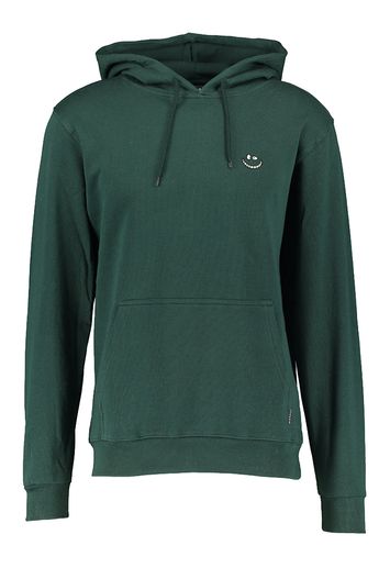 Donkergroene hoodie met smiley Iriedaily