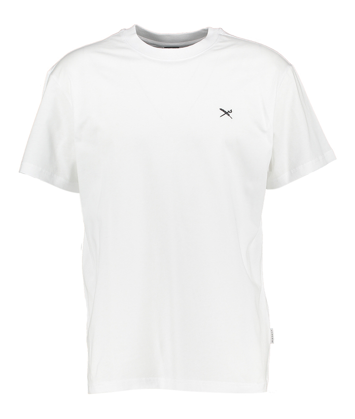 Witte katoenen t-shirt met ronde hals Iriedaily