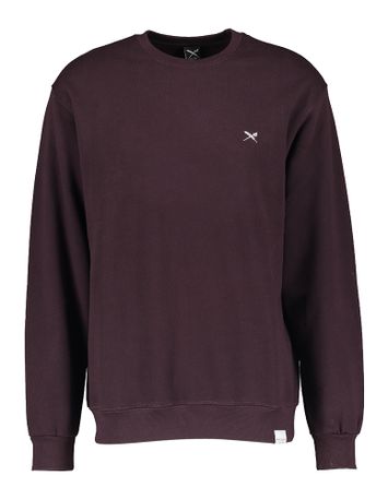 Bordeaux sweater met wit merklogo Iriedaily
