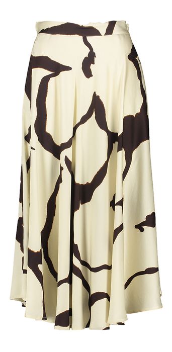 Ecru rok met bruine print Caroline Biss