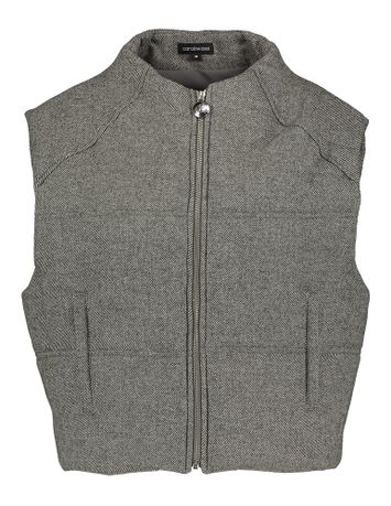 Grijze wollen korte bodywarmer Caroline Biss
