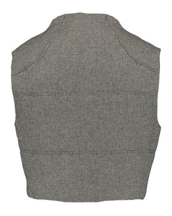 Grijze wollen korte bodywarmer Caroline Biss