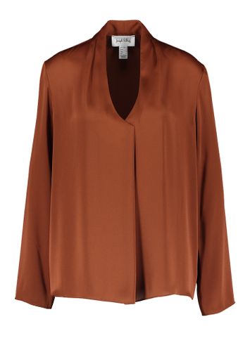 Bruine blouse in satijnlook Joseph Ribkoff