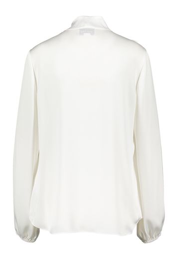 Witte bloes in satijnlook met strik aan de hals Joseph Ribkoff
