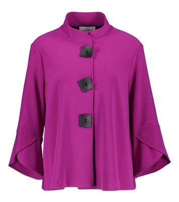 Fushia gilet met opvallende knopen en opstaande kraag Joseph Ribkoff