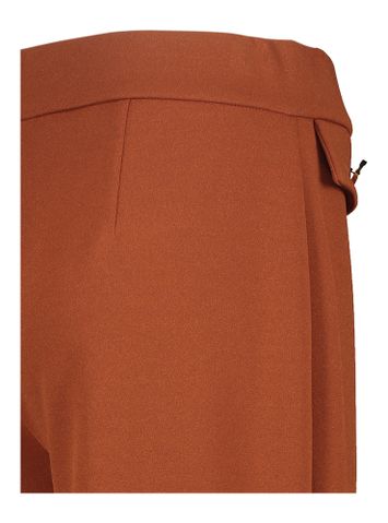 Roestkleurige geklede broek met gouden details Joseph Ribkoff