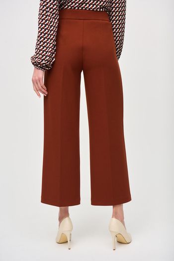 Roestkleurige geklede broek met gouden details Joseph Ribkoff