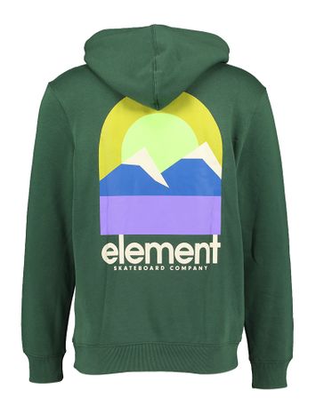 Groene hoodie met opdruk op de achterkant Element