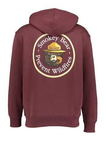 Bordeaux hoodie met opdruk op achterkant Element