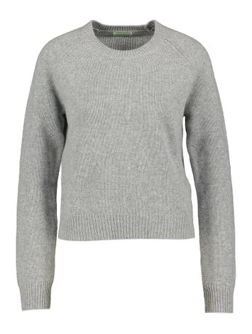 Grijze cropped sweater in kasjmier met ronde hals From Future