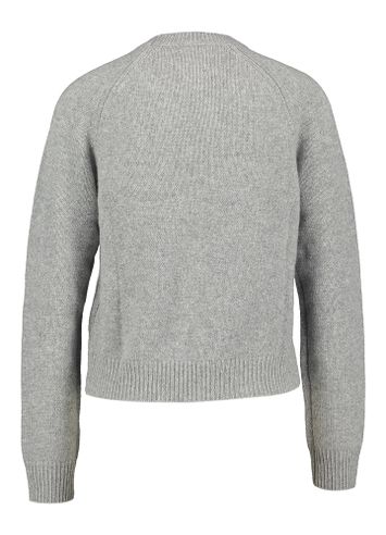 Grijze cropped sweater in kasjmier met ronde hals From Future
