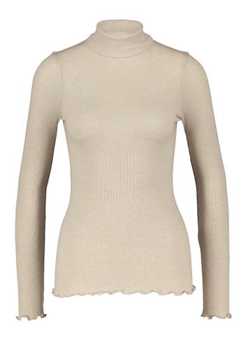 Ecru wollen t-shirt met rolkraag Rosemunde