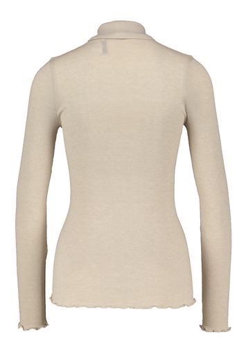 Ecru wollen t-shirt met rolkraag Rosemunde