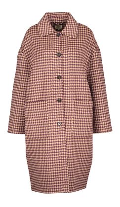 Bellerose Bordeaux oversized geruite mantel Joanne