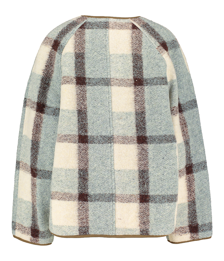 Reversible wollen vieux roze jas met teddy Harry Bellerose