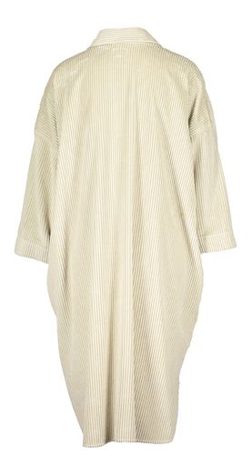 Beige oversized ribfluwelen jurk Gladys Bellerose