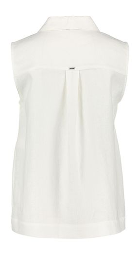 Wit mouwloze linnen blouse Hodin Xandres