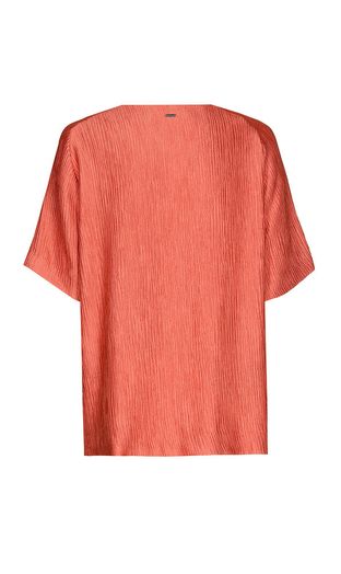 Oranje blouse in satijnlook Hamid Xandres
