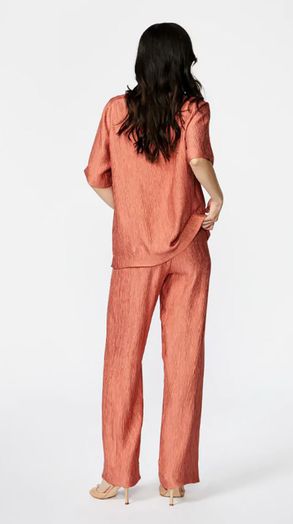 Oranje blouse in satijnlook Hamid Xandres