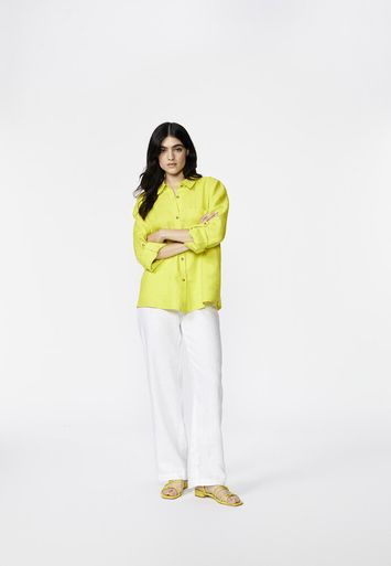 Gele linnen blouse Hulja Xandres