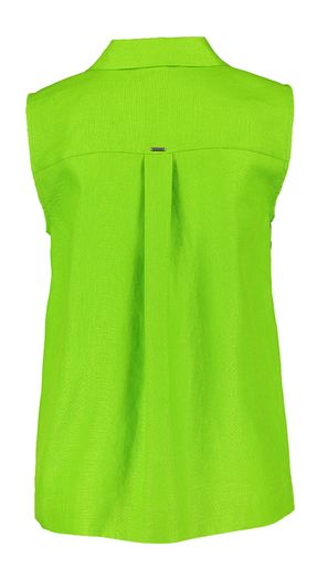 Groene mouwloze linnen blouse Hodin Xandres