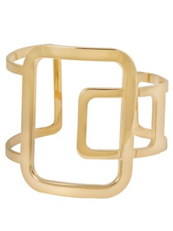 Hoekige bangle vergulde armband Ellen Beekmans