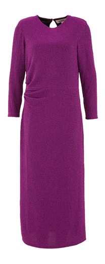 Fushia lange litter feestjurk met split Romance Dress Lalotti