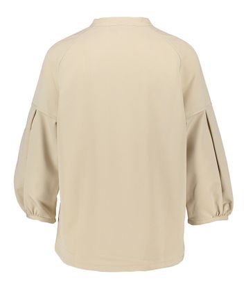 Beige blouse met V-hals en driekwart mouwen Sas Bloes Lalotti