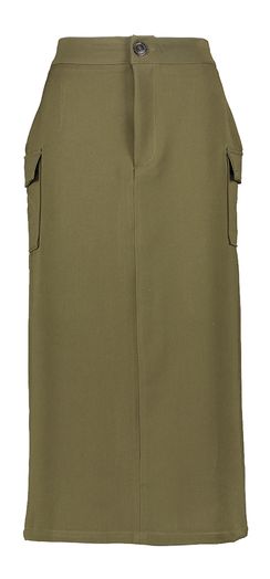 Kaki groene cargo rok met zakken Sus Rok Lalotti