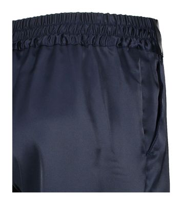 Blauwe glanzende broek Billy Broek Lalotti