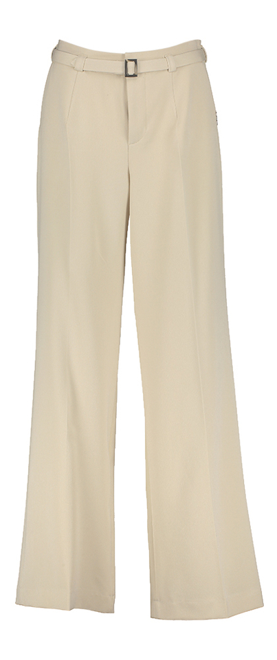 Beige geklede broek met bandplooi Olaf Lalotti