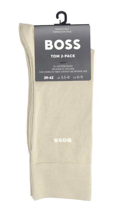 2-pack beige katoenen kousen Hugo Boss