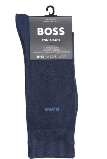 2-pack blauwkleurige kousen Hugo Boss