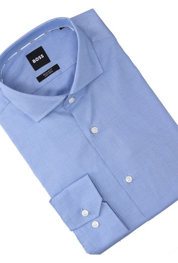 Brihgt blue katoenen hemd ( regular fit) en lange mouwen Hugo Boss