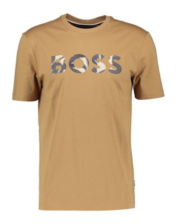 Bruine T-shirt met logo Thompson Hugo Boss