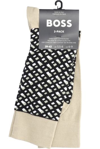 Dark Beige 2- pack sokken Hugo Boss 