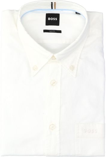 Wit linnen hemd ( slim fit) en lange mouwen Hugo Boss
