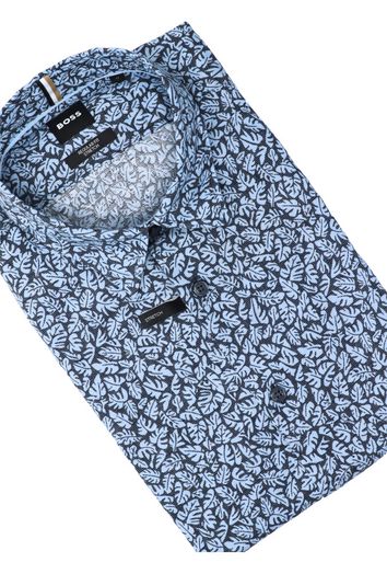 Light/Pastel Blue katoenen hemd ( regular fit ) met print en lange mouwen Hugo Boss