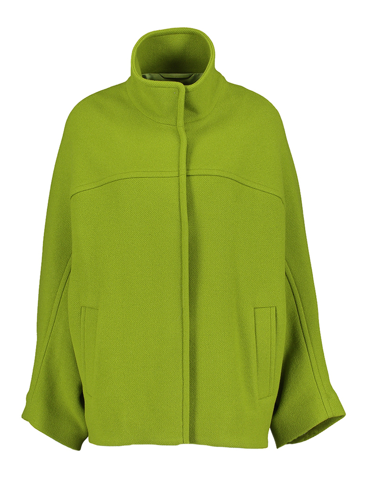 groene wollen jas Agata Gigue