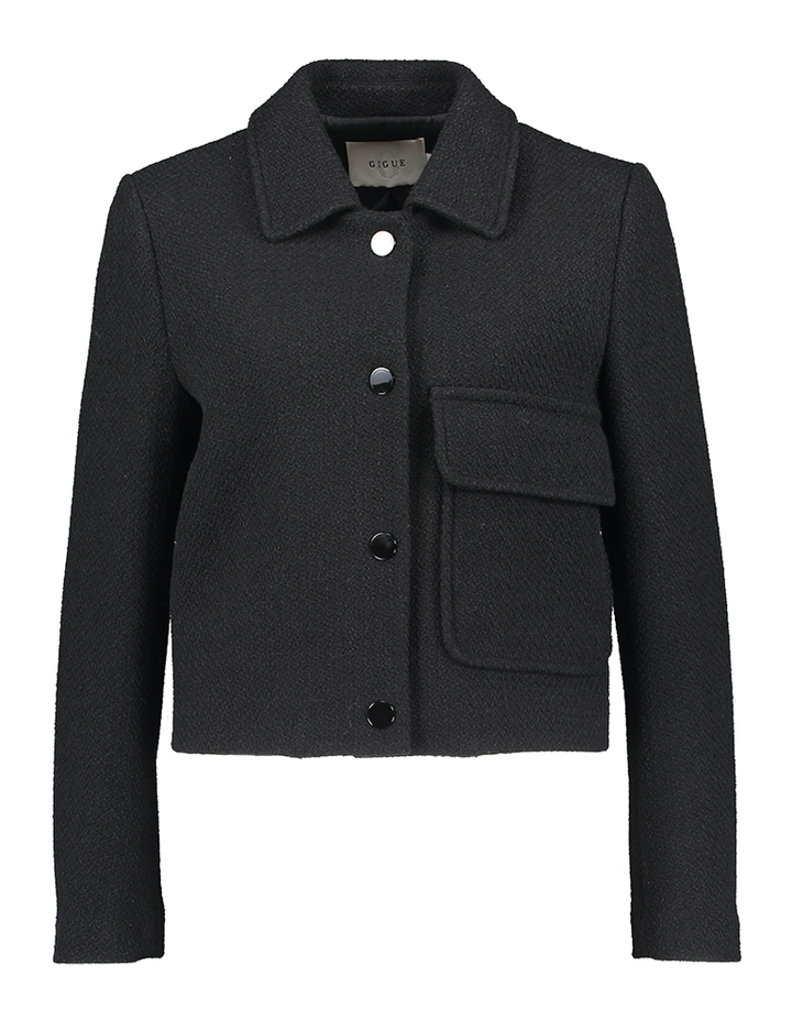 Zwarte vest in st ructuur Wino Gigue