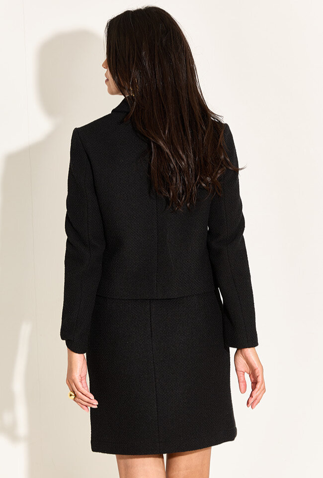 Zwarte vest in st ructuur Wino Gigue