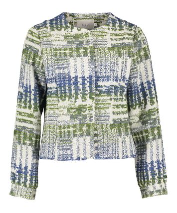 Ecru vestje met groen en blauwe print Wick Gigue