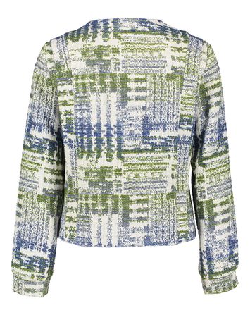 Ecru vestje met groen en blauwe print Wick Gigue