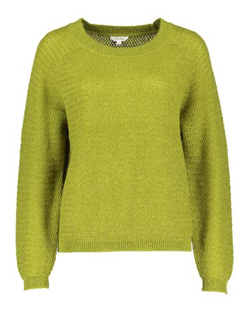 Olijfgroene gebreide wollen trui Leli Gigue